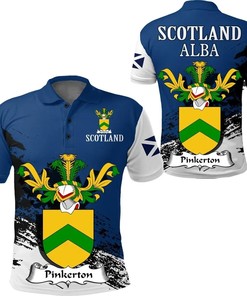 Personalized Scottish Family Crest Polo Shirt - Pinkerton Scotland For That Regal Look