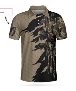 Personalized Skull Golfing Clubs Polo Shirt - Ripped Vintage Design: Unique And Stylish Clothing For Sports Fans