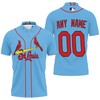 Personalized St Louis Cardinals Light Blue Jersey Inspired Style Polo Shirt For Baseball Fans
