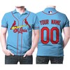 Personalized St Louis Cardinals Light Blue Jersey Inspired Style Polo Shirt For Fans