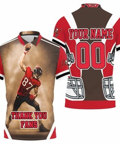 Personalized Tampa Bay Buccaneers Rob Gronkowski 87 3D Printed Polo Shirt With Poster Design - Ideal For Fans