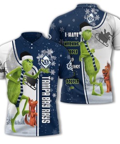 Personalized Tampa Bay Rays Mlb The Grinch Christmas Polo Shirt - Great For All Over Print Polo T-Shirt Fans