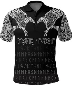 Personalized Tattoo-Style Raven Of Odin Polo Shirt - Add Some Edge To Your Look