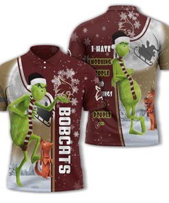 Personalized Texas State Bobcats Ncaa The Grinch Christmas Polo Shirt - Ideal For All Over Print Polo T-Shirt Fans