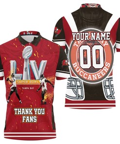 Personalized Thank You Fan Polo Shirt- Tampa Bay Buccaneers Super Bowl Lv Champions 2021 Perfect Gift For Fans