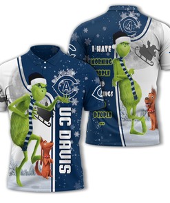 Personalized Uc Davis Aggies Ncaa The Grinch Christmas Polo Shirt - Perfect For Athleisure T-Shirt Lovers