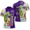 Personalized Washington Huskies Ncaa The Grinch 3D Printed Polo Shirt For Father'S Day