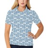 Personalized Women'S Polo Shirt With Custom Wave Print Design