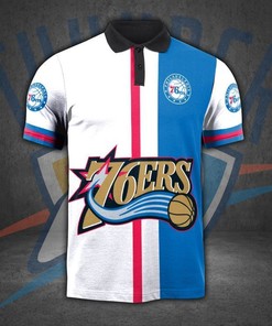 Philadelphia 76Ers 3D Polo Shirt - Great Clothing Gift For Basketball Fans