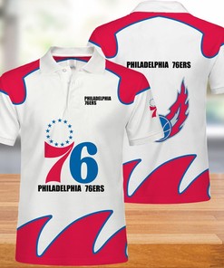 Philadelphia 76Ers Button Up Polo Shirt - Great Clothing Gift For Sports Lovers