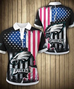 Philadelphia Eagles American Flag Polo Shirt - Patriotic Fan Gear