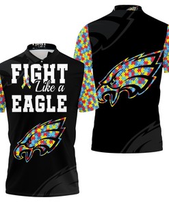 Philadelphia Eagles Autism Support Polo Shirt - Fight Like A Pro For Fans