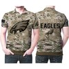 Philadelphia Eagles Camouflage Veteran American Flag 3D Printed Polo Shirt - Patriotic Fan Gear