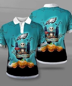 Philadelphia Eagles Halloween 3D Polo Shirt - Spooky Fan Gear
