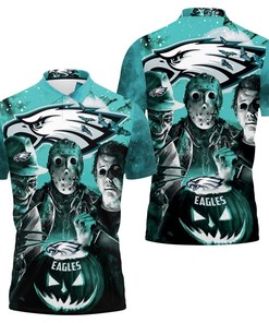 Philadelphia Eagles Halloween Pumpkin Head Polo Shirt - Spooky Fan Gear