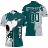 Philadelphia Eagles Snoopy 3D Printed Personalized Polo Shirt - Cute And Personalized Fan Gear