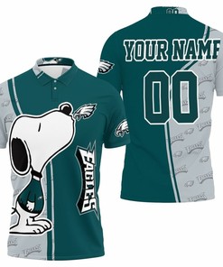 Philadelphia Eagles Snoopy 3D Printed Personalized Polo Shirt - Cute And Personalized Fan Gear