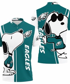Philadelphia Eagles Snoopy Lover 3D Printed Polo Shirt - Cute And Fun Fan Gear