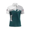 Philadelphia Eagles Women'S Button Up Polo Shirt - Classic And Stylish For Fans