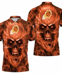 Phoenix Suns Skull Polo Shirt - Slip Into Something Spooky And Cool Today