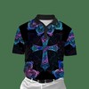 Pink Blue Hologram Mandala Cross 3D All Over Print Polo Shirt - A Must-Have For Trendy Buyers