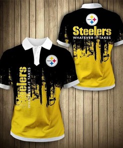 Pittsburgh Steelers 3D All Over Print Polo Shirt For Fans