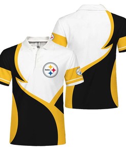 Pittsburgh Steelers 3D Polo Collar Shirt For Men