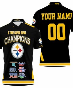 Pittsburgh Steelers 6-Time Super Bowl Champions Personalized Polo Shirt - Fans Gift