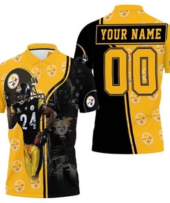 Pittsburgh Steelers All-Over Print 24 Justin Gilbert 24 Player 2020 Nfl Season Personalized Polo Shirt