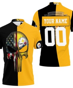 Pittsburgh Steelers American Skull 2020 Nfl Personalized Polo Shirt - Fans Gift