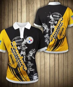 Pittsburgh Steelers Athleisure T-Shirt Inspired 3D Polo Shirt For Fans