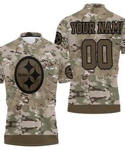Pittsburgh Steelers Camouflage Pattern Personalized Polo Shirt - Ideal For Fans