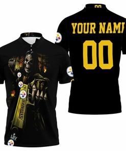 Pittsburgh Steelers Death God Hold 3D Printed Polo Shirt - Fans Gift