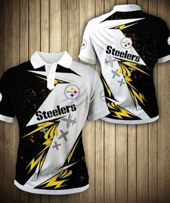 Pittsburgh Steelers Graffiti Style 3D Printed Polo Shirt For Fans