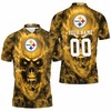Pittsburgh Steelers Nfl Fan Skull 3D Printed Polo Shirt - Perfect For Fans