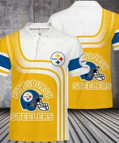 Pittsburgh Steelers Personalized Name & Number Polo Shirt For Fans