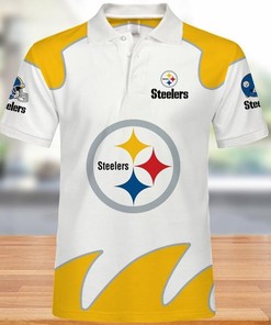 Pittsburgh Steelers Personalized Polo T-Shirt With Name & Number For Fans