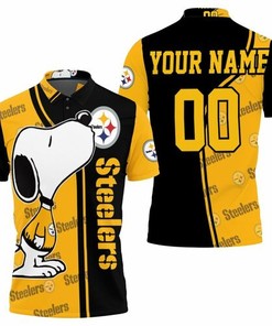 Pittsburgh Steelers Snoopy Personalized Polo Shirt - Ideal For Fans