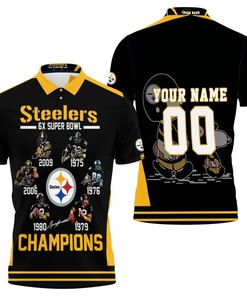 Pittsburgh Steelers Snoopy Vs Peanuts All-Over Print Polo Shirt - Ideal Gift For 6X Super Bowl Champions Fans