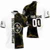 Pittsburgh Steelers Yellow 3D Personalized Polo Shirt - Fans Gift