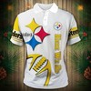Pittsburgh Steelers Zigzag 3D Casual Polo Shirt For Fans - Nfl Gift