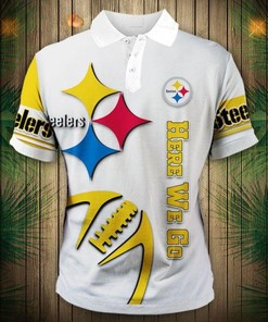Pittsburgh Steelers Zigzag 3D Casual Polo Shirt For Fans - Nfl Gift