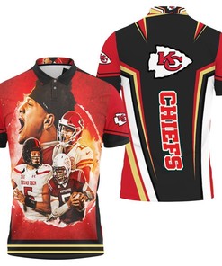 Player-Worn Uniform Design - Afc West Champs Kc Chiefs Super Bowl 2021 3D Polo Shirt