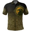 Polo Shirt - Ethnic Odin Raven Gold Design - A Unique Ethnic Design With A Modern Twist