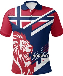 Polo Shirt - Norway Lion Flag Design - Show Your Norwegian Pride In Style