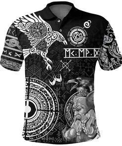 Polo Shirt - Odin And Raven Tattoo Design - A Striking Design For Bold Spirits