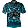 Polo Shirt - Othala And Raven Blue Design - Unique And Stylish