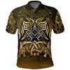 Polo Shirt - Othala And Raven Golden Design - A Touch Of Gold For That Glamorous Look