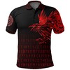 Polo Shirt - The Raven Of Odin Rune, Red Design - A Striking Design That Will Impress