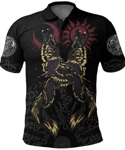 Polo Shirt - The Wolves Skoll And Hati Design - Get A Look That'S Bold And Edgy